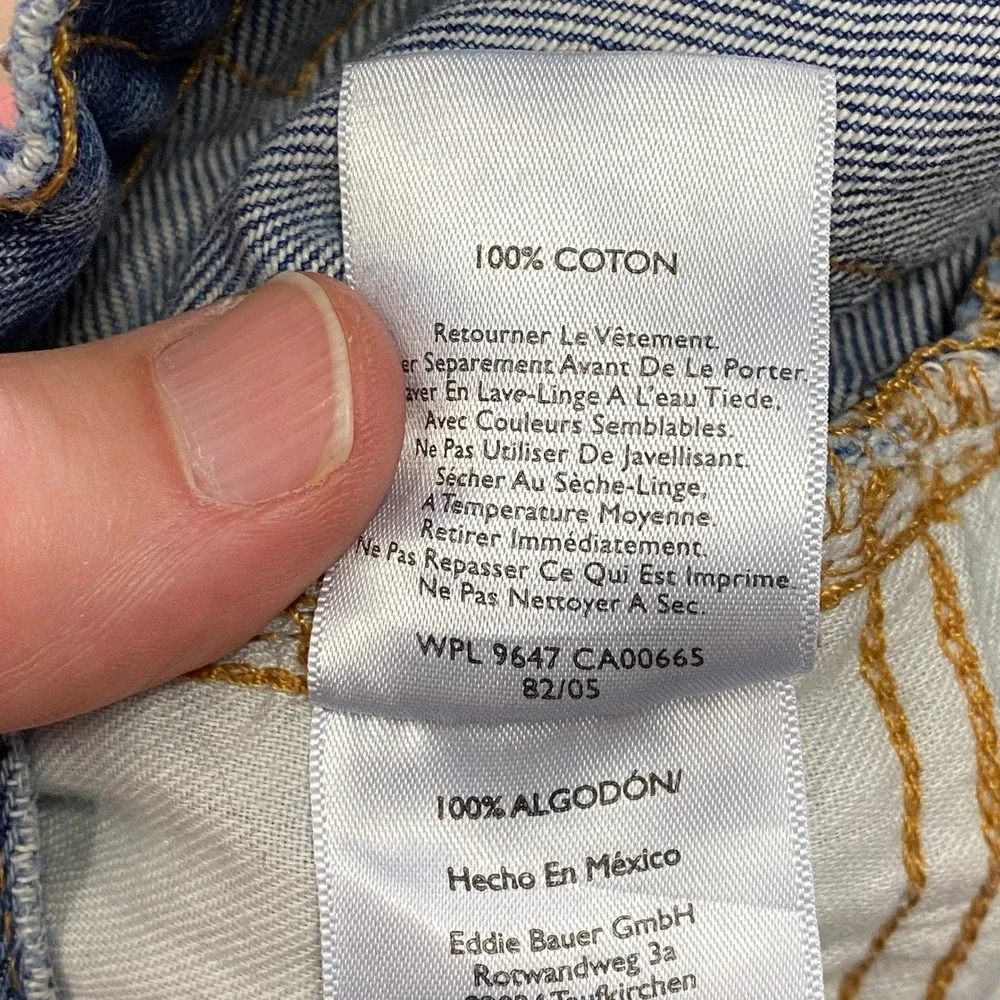 Eddie Bauer Jeans Men 34x30 Classic 100% Cotton Straight Leg Blue Heritage Denim